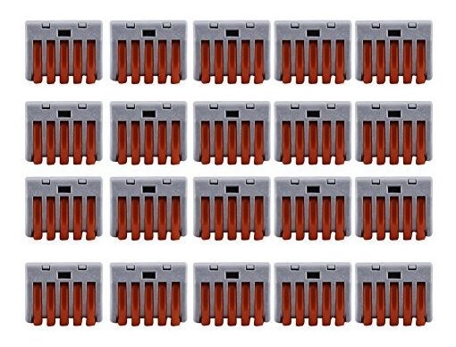 20pcs 5 V/ías de Terminal de Resorte Conector de Cable El/éctrico Reutilizable
