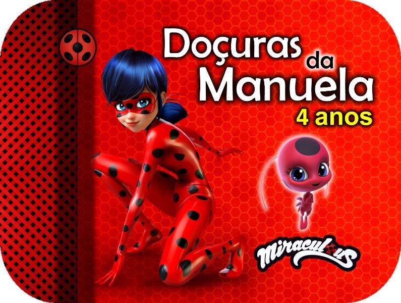 25 Adesivos / Tampas Para Marmitinha Da Ladybug Miraculous 