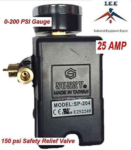4 Puertos 25 Amp 95-125 Psi Sunny L4 Heavy Duty De Presión De Aire interruptor de control