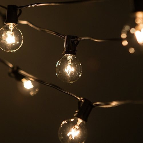 25 Foot G40 Globe Patio String Lights With Clear Bulbs For O 25 Foot G40 Globe Patio String Lights