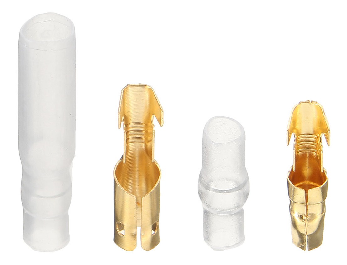 3,9 mm color lat/ón 1 20 25//50 juegos de conectores tipo bala macho y hembra