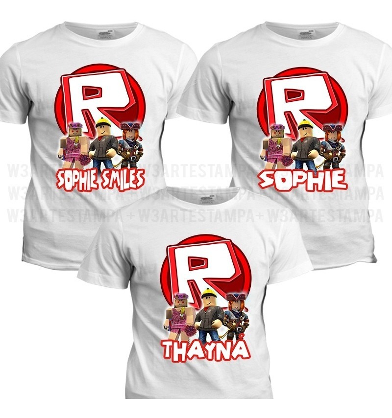 3 Camiseta Roblox Com Seu Nome Game Personalizado Jogo Blusa - imagens de blusa do roblox