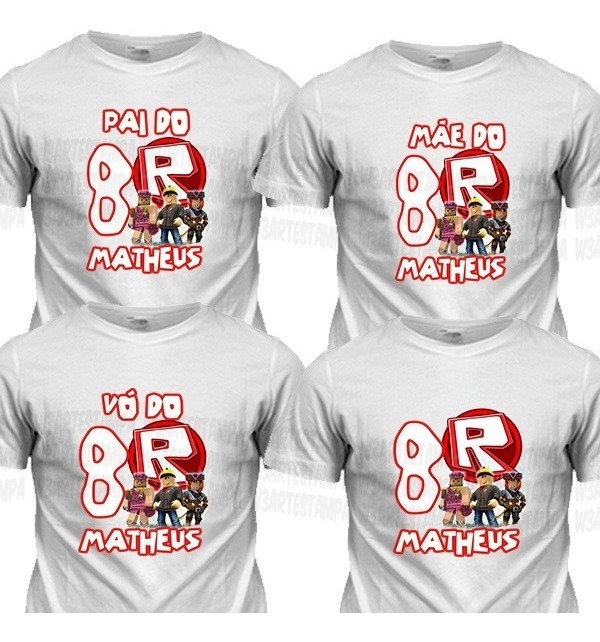 3 Camisetas Roblox Camisa Aniversario Kit Blusas Game Jogos R 118 99 Em Mercado Livre - camisa do roblox
