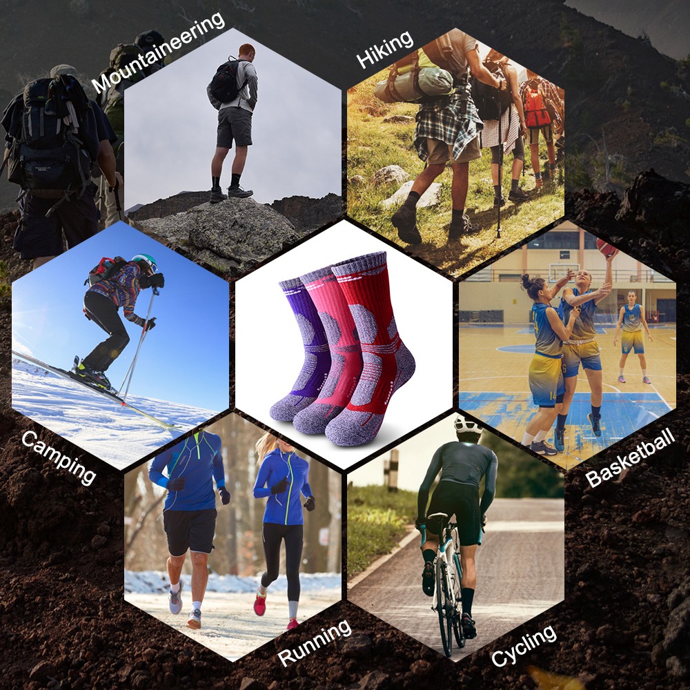calcetines t/érmicos hasta la rodilla Calcetines de alta calidad para hombre punta cosida a mano 4 pares de calcetines t/érmicos de rizo completo con cintura suave