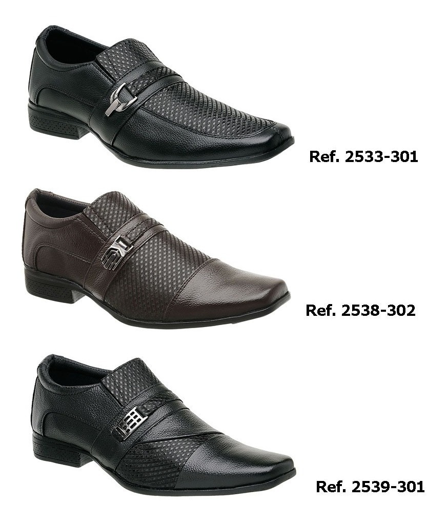 3 Pares Sapato Social Masculino Adulto Kit 34 Lesportiff - R$ 139,90 em Mercado Livre