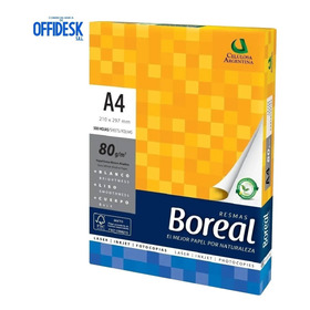 3 Resmas Boreal A4 80gr X500 Hojas Papel Obra En Microcentro
