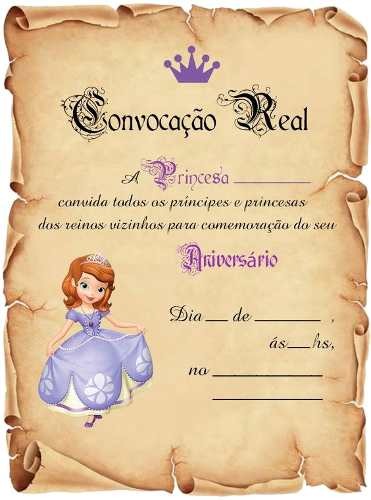 30 Convite Princesa Sofia - R$ 33,00 em Mercado Livre