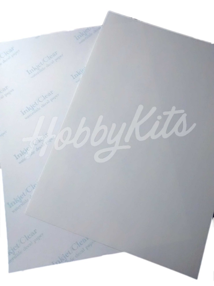 PAPEL para CALCAS al AGUA 2 hojas A4 para impresion LASER