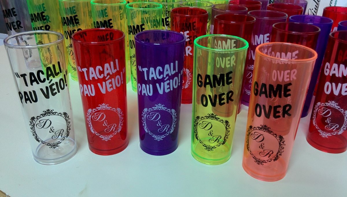 30 Unidades Copo Long Drink Acrílico Personalizado R Adesivos De Unhas Oncinha ~ 30 Unidades Copo Long Drink Acrílico Personalizado R