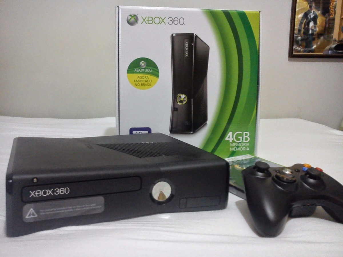 Xbox 360 Slim Seminovo+ Hd 250gb+ 100jogos+kinect R 1.200,00 em