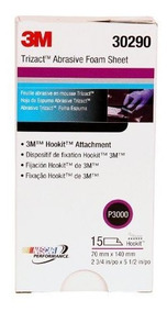 5000 grit, 3M-30362 3M 30362 Trizact Hookit Foam Discs 15 Sheets 3 inch
