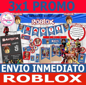 3x1 Promo Kit Imprimible Roblox Candy Bar Deco Banderin - roblox centros de mesa en 2019 fiestas de cumplea#U00f1os de