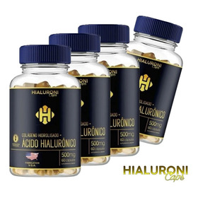 4 Hialuroni Caps Acido Hialúronico Importado 60 Caps