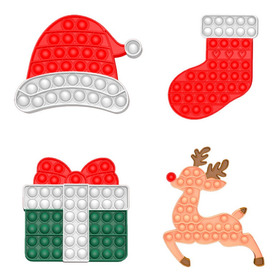 4 Juguetes De Navidad Pop Fidget Toys Regalos De Juguete De