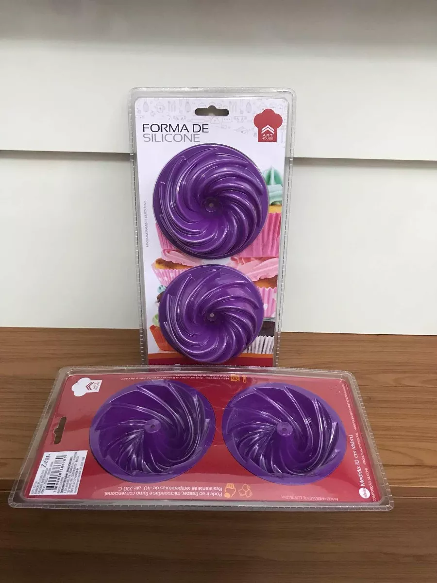 4 Mini Forma De Silicone Bolo Torta Pudim Cupcake Em Espiral R