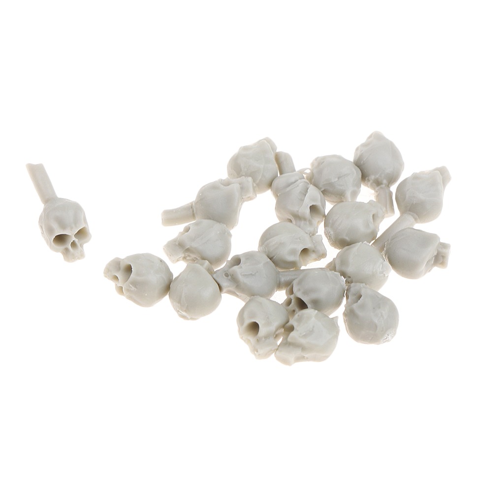 3mm Resina 40pcs Resina Soldado Esqueleto Modelo Resina Cabeza Cráneo 5mm