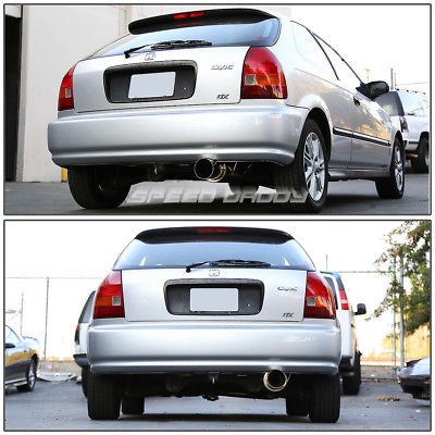 4.5/"MUFFLER TIP RACING CATBACK EXHAUST SYSTEM 96-00 CIVIC EK EJ EM 3DR HATCHBACK