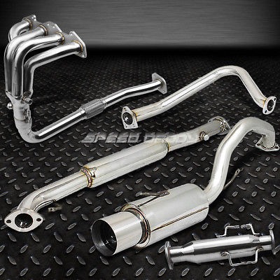 4.5/" MUFFLER TIP CATBACK RACING EXHAUST SYSTEM FOR 95-99 MITSUBISHI ECLIPSE 420A