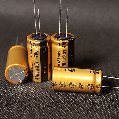 M 4PCS NICHICON 4700uF//35V GOLD FW FOR HIGH-END Audio Electrolytic Capacitor