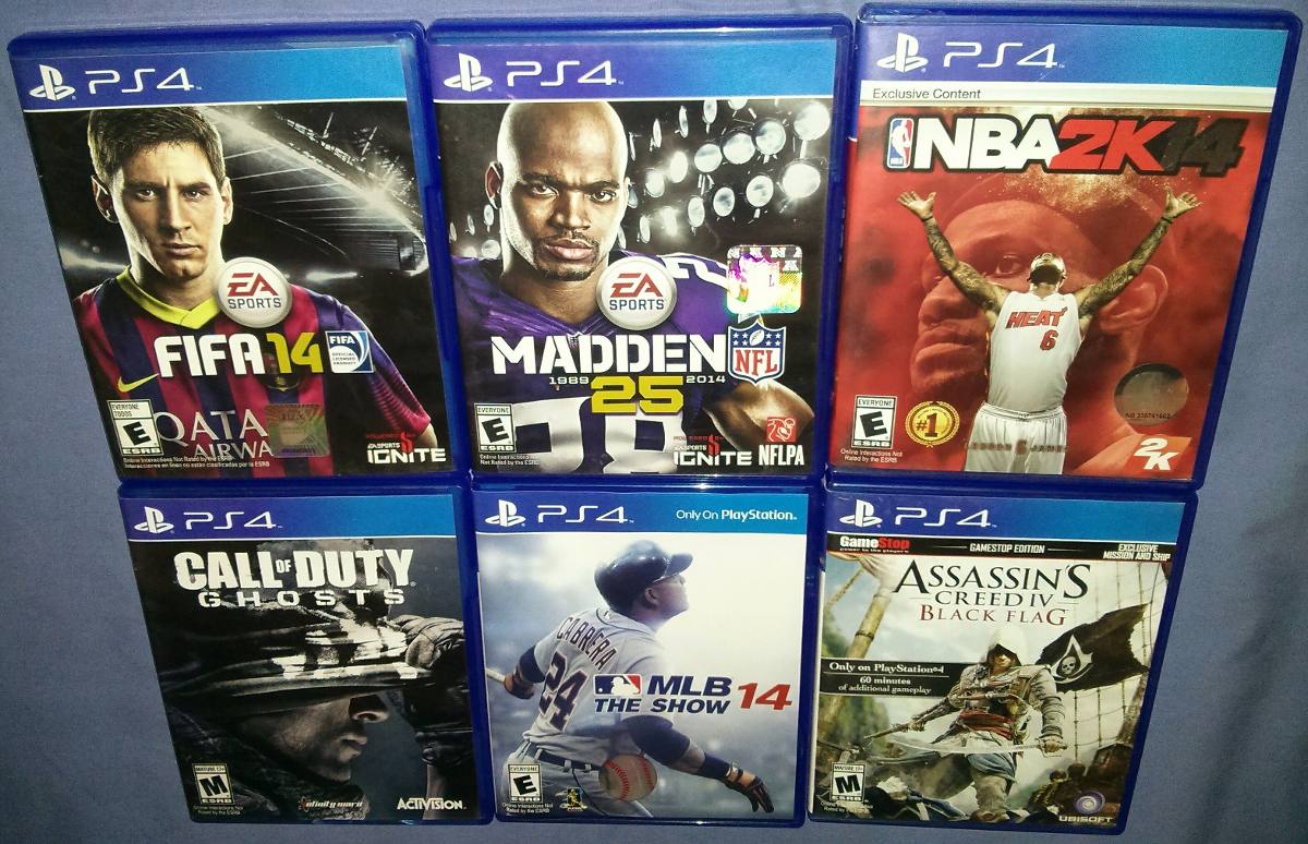 5 Juegos Playstation 4 Nba 14, Mlb 14, Nfl 14, Cod Ghost ...