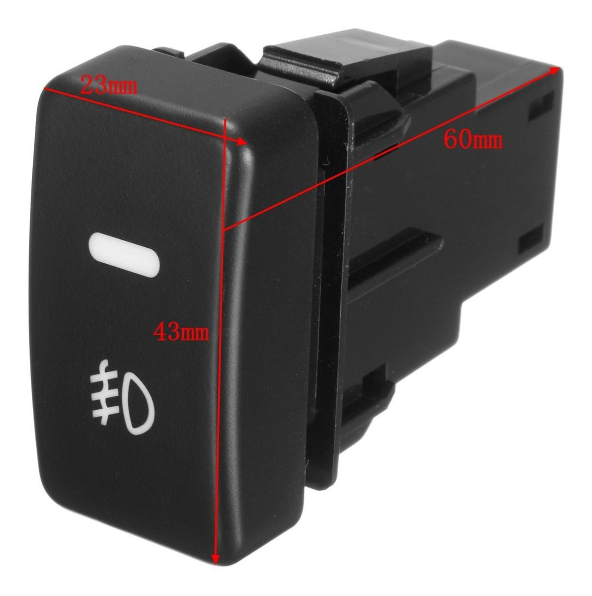 interruptor de luz antiniebla con bot/ón de pl/ástico negro de 5 pines para Civic Accord CRV Interruptor de luz antiniebla
