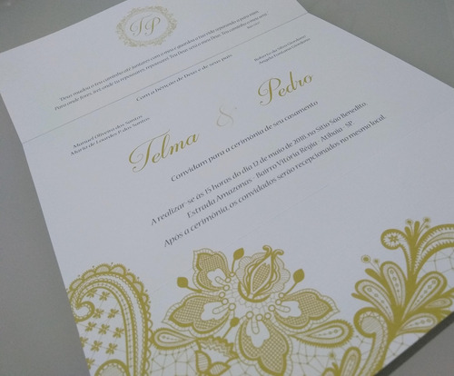 50 Convites De Casamento Muito Barato Apenas 78,50 - Lindo! - R$ 78,50