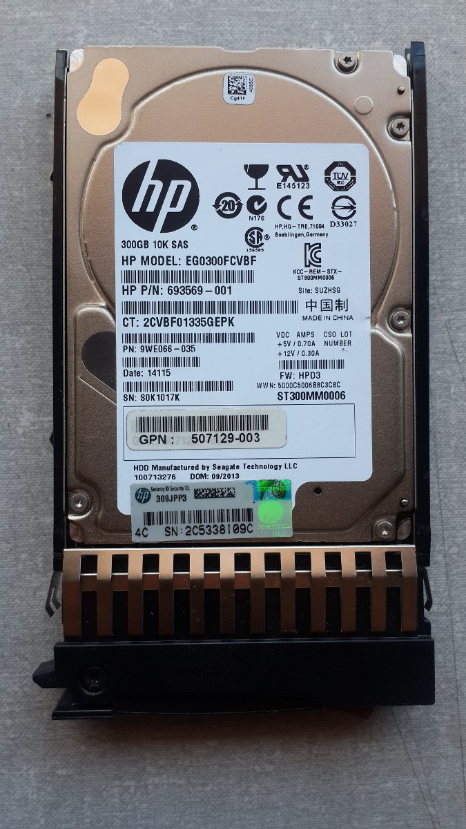EG0300FBVFL EG0300FBVFL HP 300GB 10K 6G SFF SAS SC HDD EG0300FBVFL EG0300FBVFL HP 300GB 10K 6G SFF SAS SC HDD