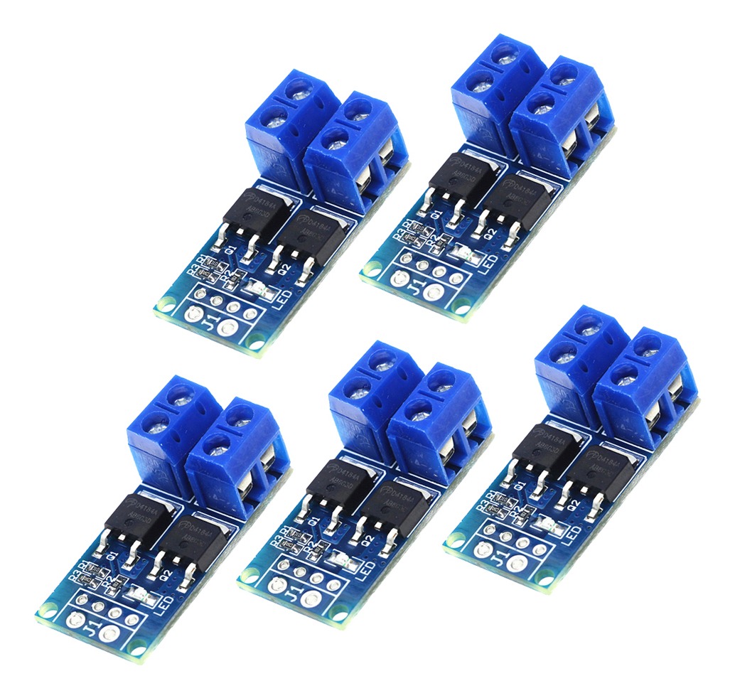 Tubo MOS de doble efecto de campo DC 5V-36V 15A 400W Módulo de disparador de interruptor de control PWM