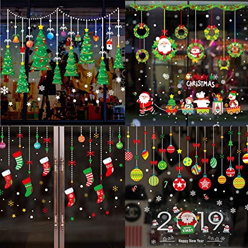 6 Pegatinas De Decoración Para Ventanas De Navidad Diseño De