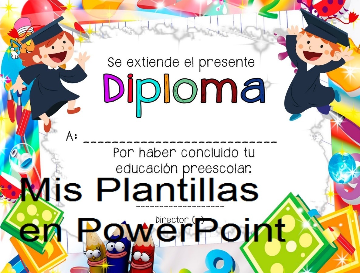 7 Diplomas De Preescolar Editable En Powerpoint Medallas Bs 20000