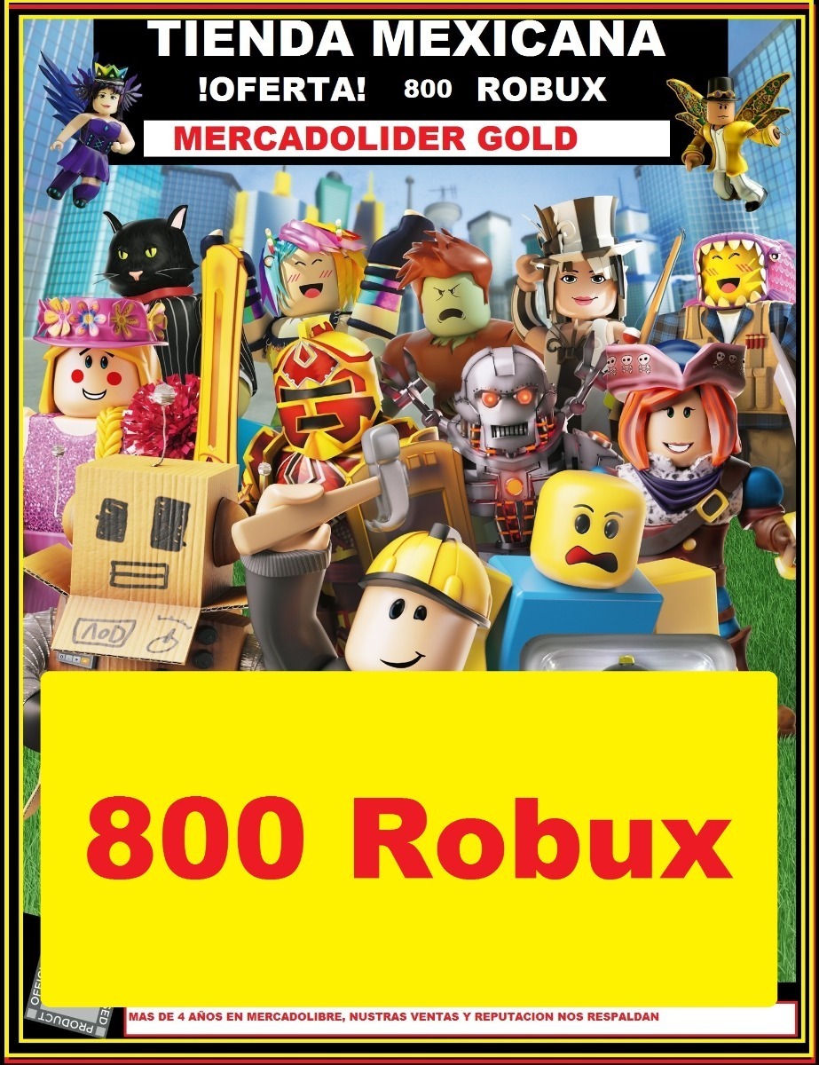 800 Robux En Roblox 135 00 En Mercado Libre