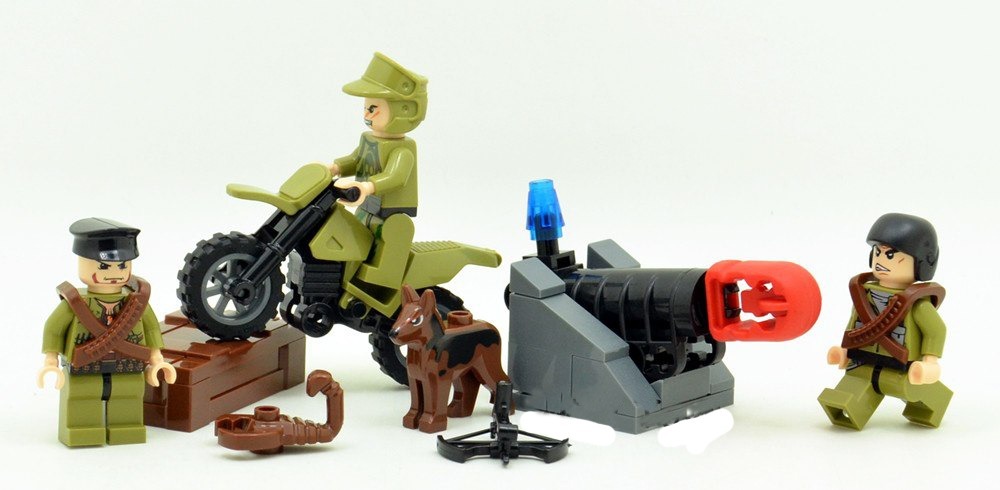 EJERCITO CONSTRUCCION LEGO SOLDADO CON CAÑÓN MILITAR