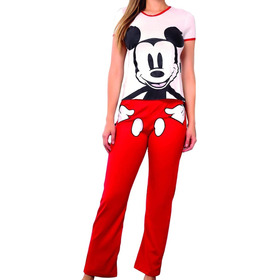 9255 Pijama Para Mujer Disney Mickey Mouse Blusa Y Pantalon 
