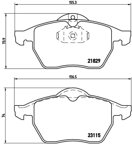 Balatas Delanteras Holden Calibra I 2.5 V6 95-97 Brembo L. M Foto 2