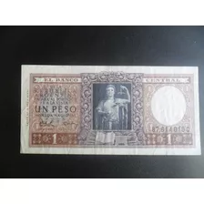 Billete República De Argentina 1 Peso 1947 Firma Escasa