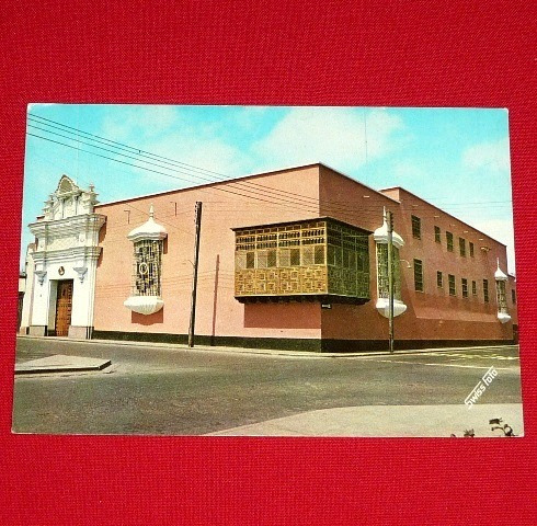 Antigua Postal Casa Mayorazgo Trujillo Perú Swiss Foto 1975