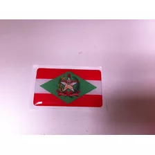 Adesivo Resinado Da Bandeira De Santa Catarina 5x3 Cm