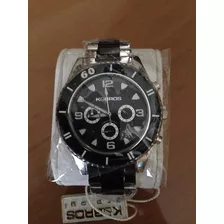 Reloj Kbros Orginal Nuevo Italian En Ceramica Y Acero Cuarzo