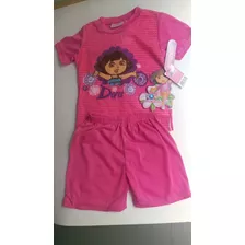 Polo Short Niña Talla 4 Dora La Exploradora Con Etiqueta