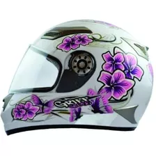 Capacete Feminino Griff Gloss Flores Tamanho 56 Frete Gratis