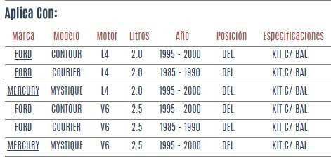 Base Amortiguador Del Ford Contour L4/ V6 2.0 2.5 95-00 Vzl Foto 2