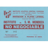 Entrada De InvitaciÃ³n Instituto 3 - San MartÃ­n Mza 0 (1999)