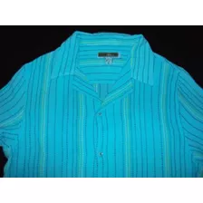 Camisa Fiume Mangas Cortas Rayada Talle S M Y L