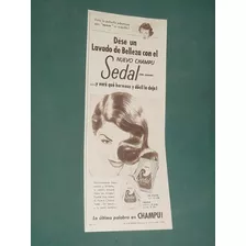 Publicidad Champu Sedal Botellita Sachet Sin Jabon