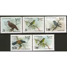 Sri Lanka Serie Completa X 5 Sellos Mint Aves Años 1983-88 