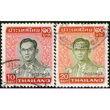 Tailandia Serie No Completa X 2 Sellos Usados Rey Año 1972 