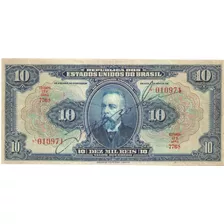 Brasil R-110d, 10 Mil Réis, 1942, Autografada Série 776, Sob