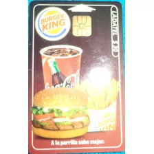 Cartão Telefônico Da Burger King-coca Cola