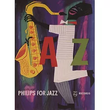Philips Jazz Musica Trombone Saxofone Vintage Poster Repro