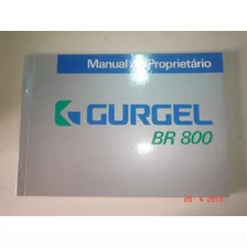 Novo Em Branco Manual Gurgel Br 800 Original Proprietario